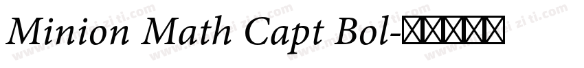 Minion Math Capt Bol字体转换